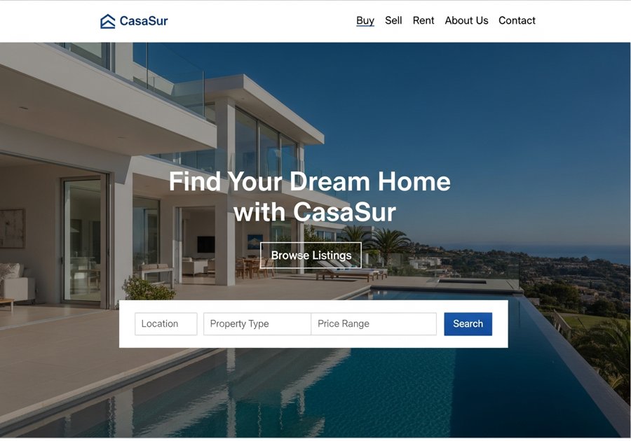 Sitio web para bienes raíces